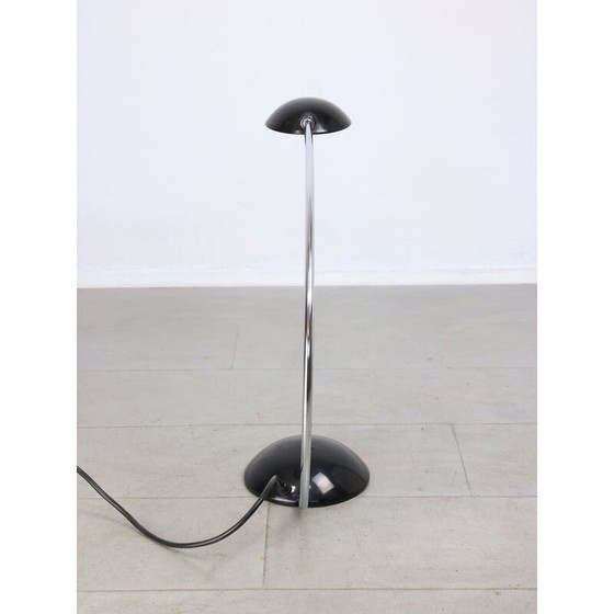 Image 1 of Lampe de table Arc vintage noire et chromée par Meblo, 1980