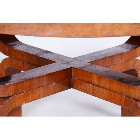 Image 1 of Table de salle à manger extensible vintage en noyer Art déco par Halabala pour Up Závody, Tchécoslovaquie 1920