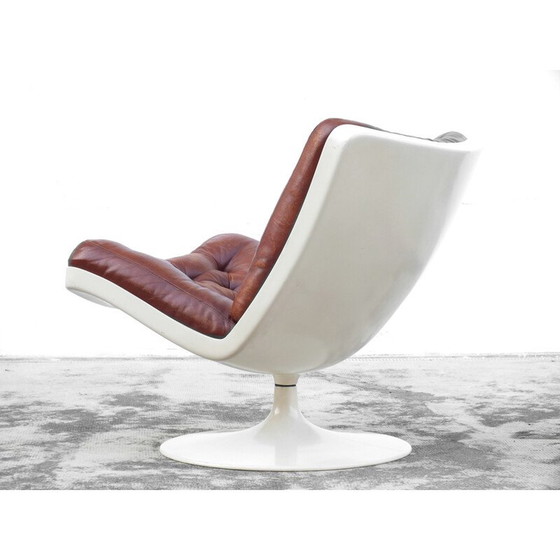 Image 1 of Fauteuil Space Age en plastique et cuir synthétique pour Artifort, 1970