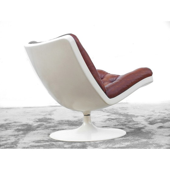 Image 1 of Fauteuil Space Age en plastique et cuir synthétique pour Artifort, 1970