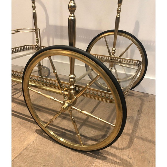 Image 1 of Table roulante vintage en laiton