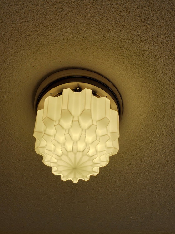 Image 1 of Gispen Art Deco Coupe Large Ceiling Lamp Plafonnier