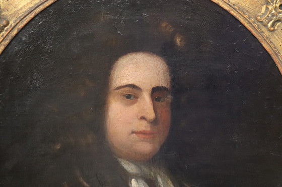 Image 1 of Portrait ancien d'un gentleman, 18ème siècle, huile sur toile