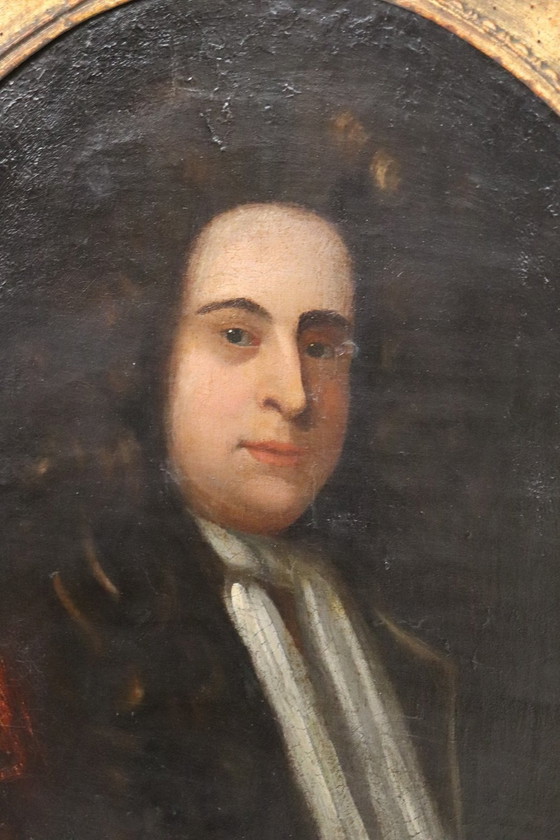 Image 1 of Portrait ancien d'un gentleman, 18ème siècle, huile sur toile