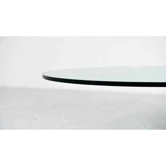 Image 1 of Table basse vintage modèle K1000 en travertin et verre pour Team Form