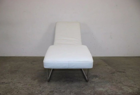 Image 1 of Rolf Benz680 Cuir véritable Blanc Fauteuil Relax 3X Réglable