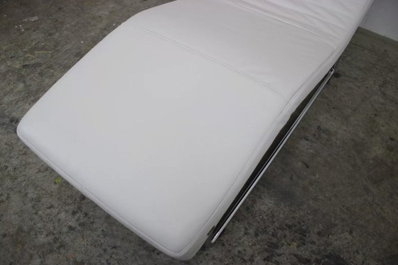 Image 1 of Rolf Benz680 Cuir véritable Blanc Fauteuil Relax 3X Réglable