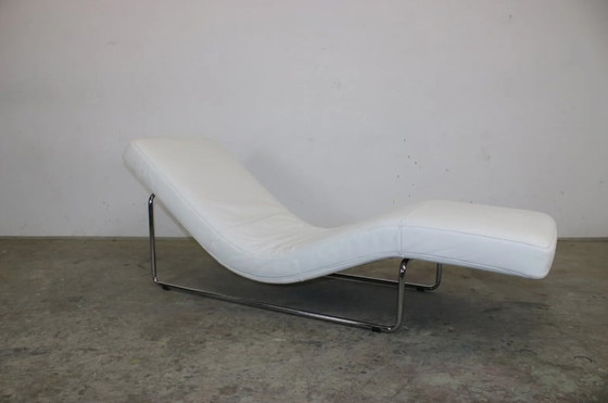 Image 1 of Rolf Benz680 Cuir véritable Blanc Fauteuil Relax 3X Réglable