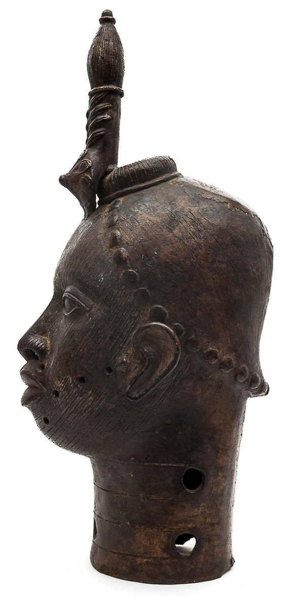 Image 1 of Tête En Bronze Oni Ifé