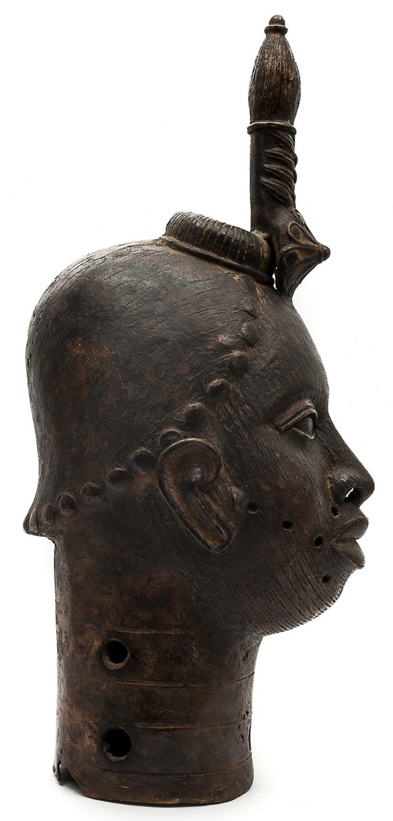 Image 1 of Tête En Bronze Oni Ifé