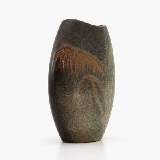 Image 1 of Vase vintage en céramique et verre de Murano par Scheurisch, Italie 1980