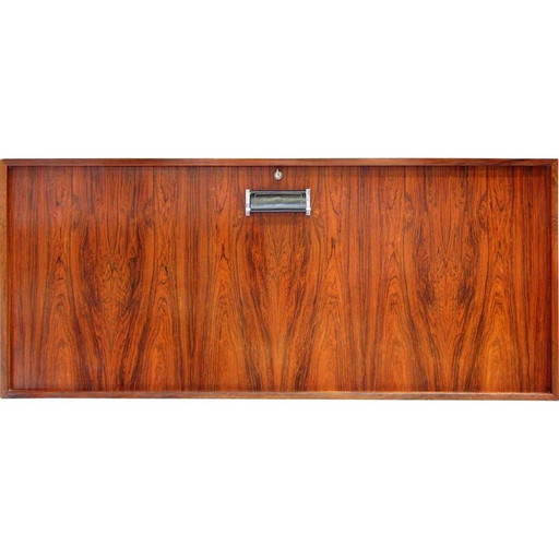 Plinthe murale vintage en bois de rose par Erik Buch pour Dyrlund, Danemark 1960