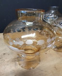 1855 Abat-jour Vintage en verre fumé