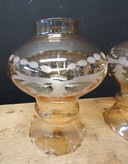 1855 Abat-jour Vintage en verre fumé