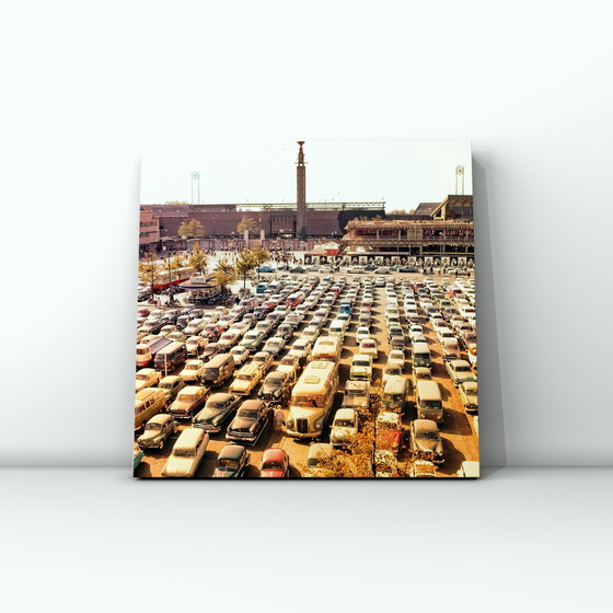 Image 1 of 1X Impression d'art - Stade olympique d'Amsterdam, années 1960