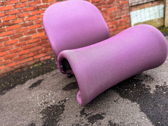 Image 1 of Verner Panton G-Type 1-2-3 Purple Armchair For Fritz Hansen