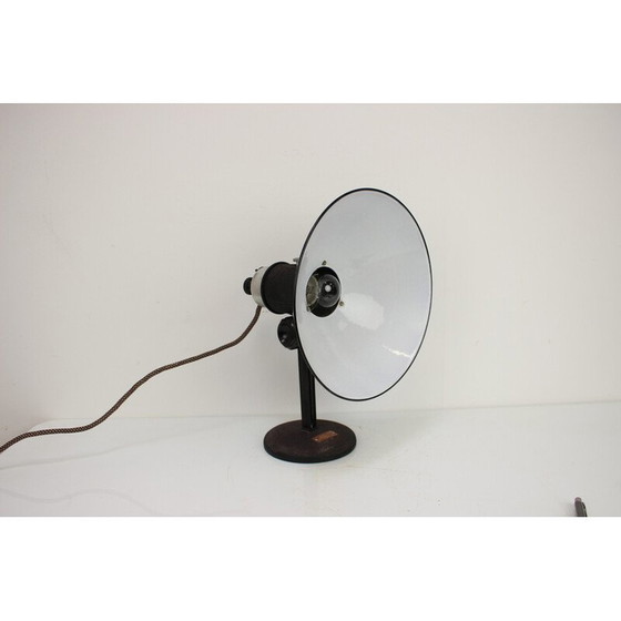 Image 1 of Lampe de table vintage en métal, Tchécoslovaquie 1950