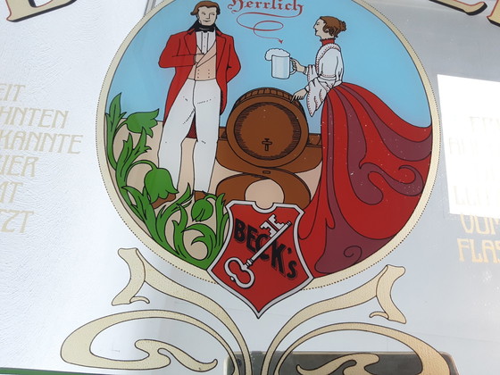 Image 1 of Miroir Vintage Becks Beer