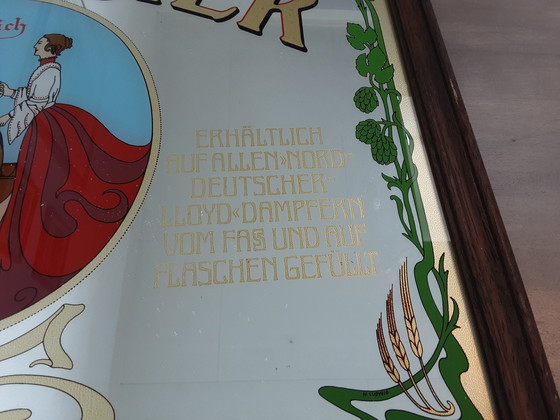 Image 1 of Miroir Vintage Becks Beer