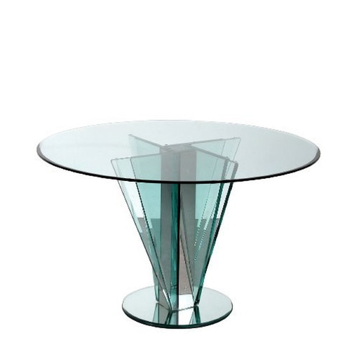 Table en verre Nile par Galotti & Radice, Italie 1970