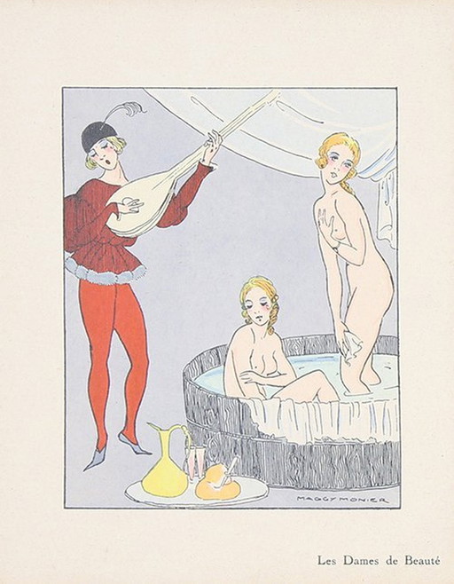 Les Dames De Beauté par Maggy Monier - Lithographie couleur signée