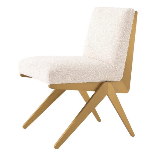 Eichholtz Chaise de salle à manger 'Fico' - Bouclé Cream