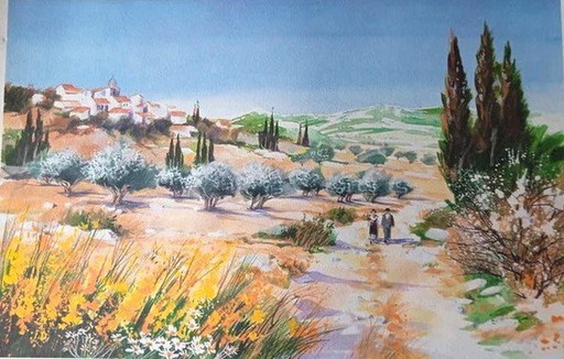 Ella Fort -- Lithographie en couleurs--La Provence