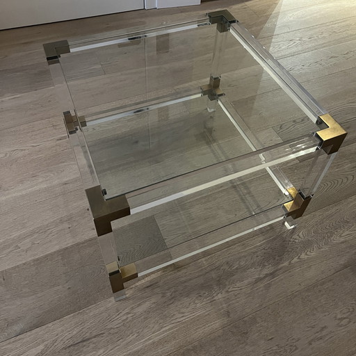 Table en verre vintage