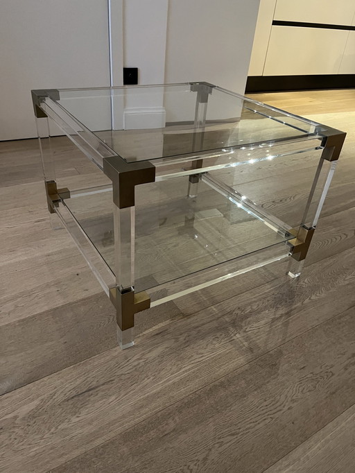 Table en verre vintage