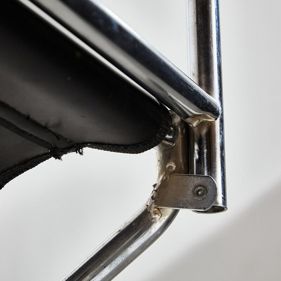 Image 1 of Fauteuils pliants vintage en métal et cuir, 1970