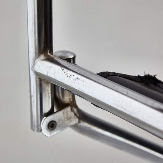 Image 1 of Fauteuils pliants vintage en métal et cuir, 1970