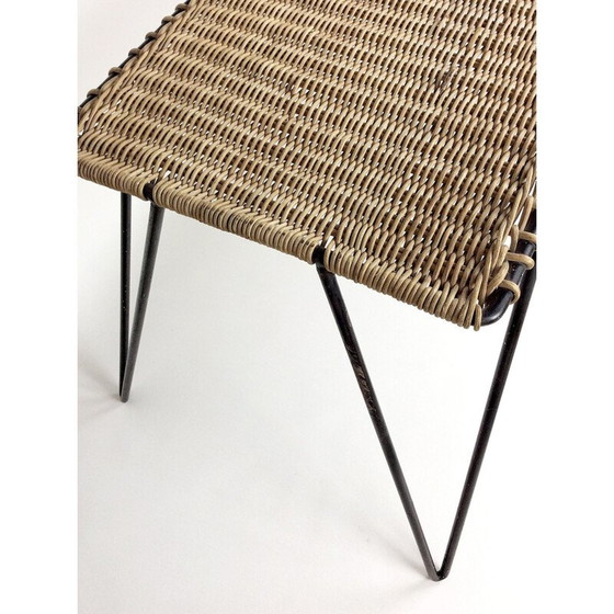 Image 1 of Table basse vintage en rotin par Raoul Guys