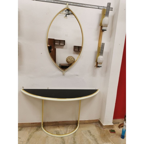 Image 1 of Console vintage avec miroir par Tommaso Barbi, Italie 1970