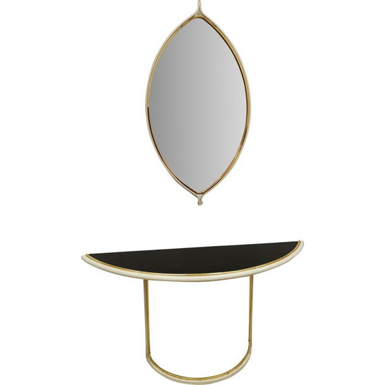 Image 1 of Console vintage avec miroir par Tommaso Barbi, Italie 1970