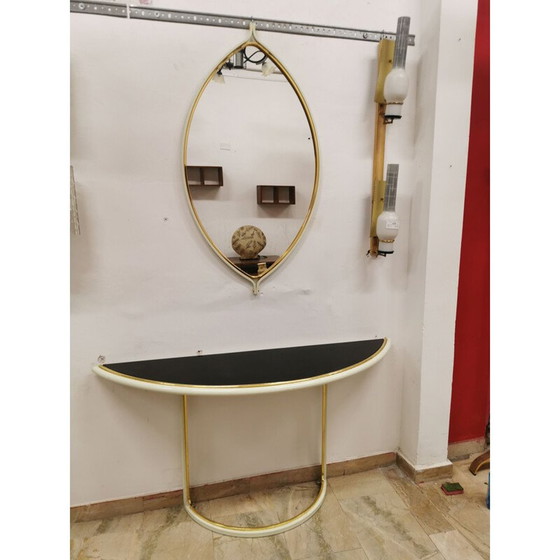 Image 1 of Console vintage avec miroir par Tommaso Barbi, Italie 1970