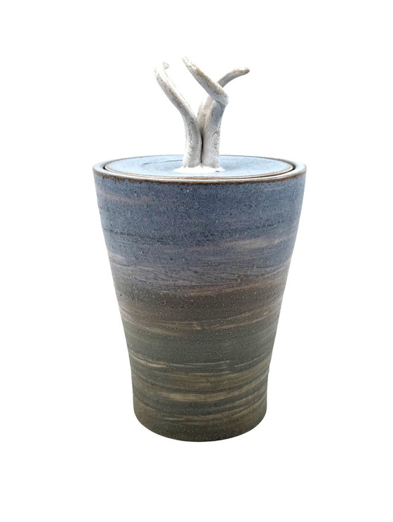 Image 1 of Vase en céramique artistique bleue de style Mid Century, Gabriele Bucci Italie vers les années 2000