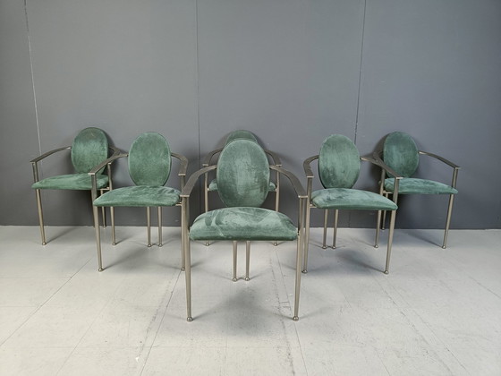 Image 1 of Ensemble de 6 chaises de salle à manger par Belgochrom, 1980S