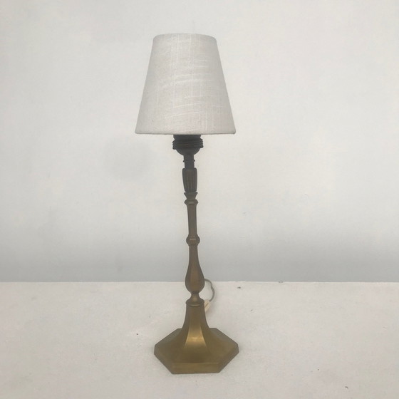 Image 1 of Lampe de table en cuivre vers 1920