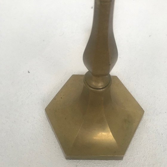 Image 1 of Lampe de table en cuivre vers 1920