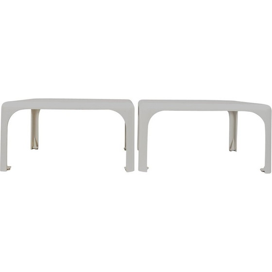 Image 1 of Table basse vintage en plastique blanc par Vico Magistretti pour Artemide, Italie 1970