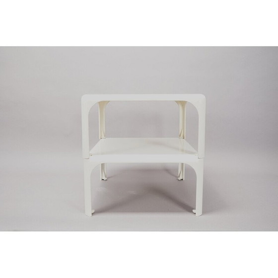 Image 1 of Table basse vintage en plastique blanc par Vico Magistretti pour Artemide, Italie 1970