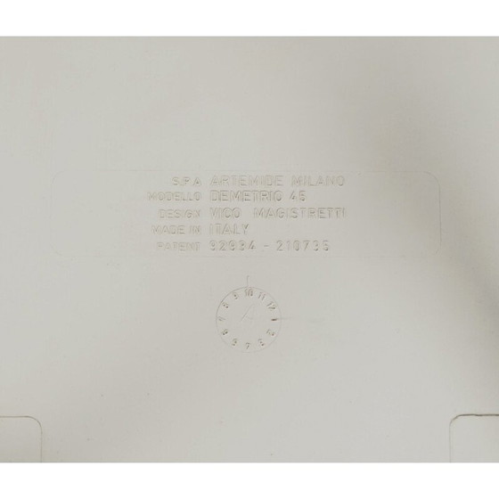 Image 1 of Table basse vintage en plastique blanc par Vico Magistretti pour Artemide, Italie 1970