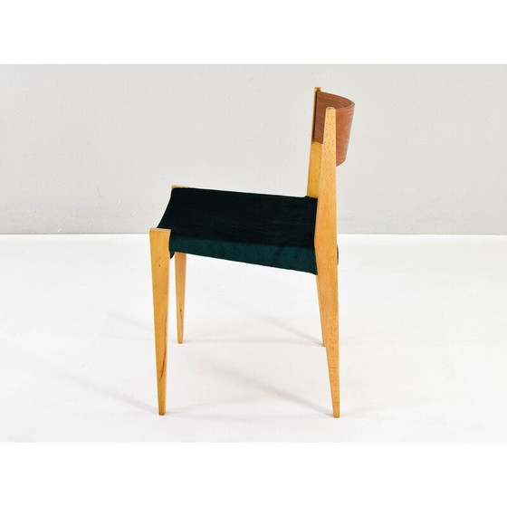Image 1 of Ensemble de 4 chaises vintage en teck et hêtre, 1960