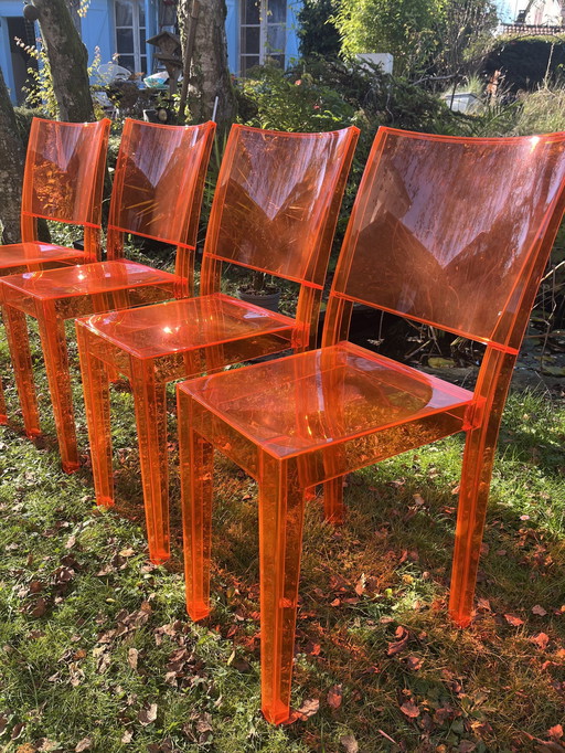 4x Chaises Pour Kartell Par Starck