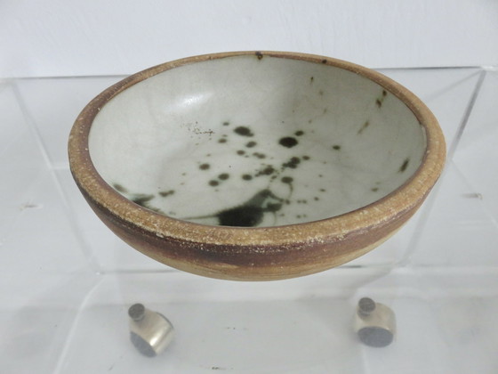 Image 1 of Vide Poche En Grès Tachiste "Poterie De La Colombe" Années 50 60