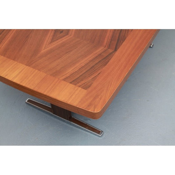 Image 1 of Table basse vintage réglable en hauteur avec incrustations, 1960s