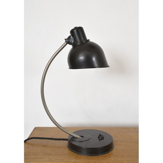 Image 1 of Lampe de bureau vintage en bakélite et acier brossé pour Helion Veb Leuchtenbau, Allemagne années 1950