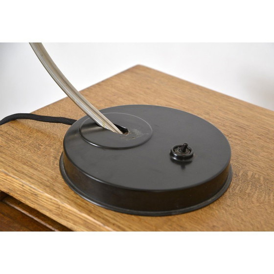 Image 1 of Lampe de bureau vintage en bakélite et acier brossé pour Helion Veb Leuchtenbau, Allemagne années 1950