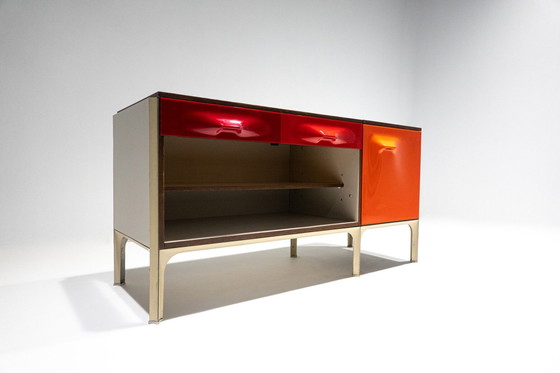 Image 1 of Bureau moderne du Mid-Century avec plateau coulissant par Raymond Loewy, 1960S