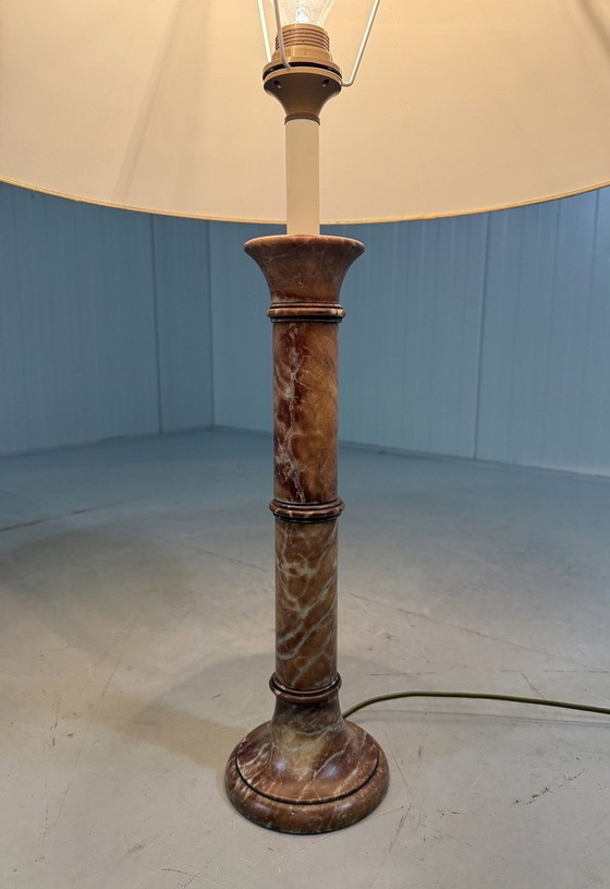Image 1 of Ensemble de 2 grandes lampes de table en marbre 1970's